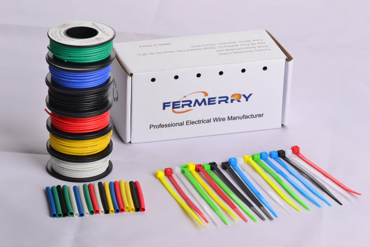 Fermerry 10 Electric Wire Hook up Wire Kit 10 AWG Silicone Cables 6 Co –  Fermerry Technology