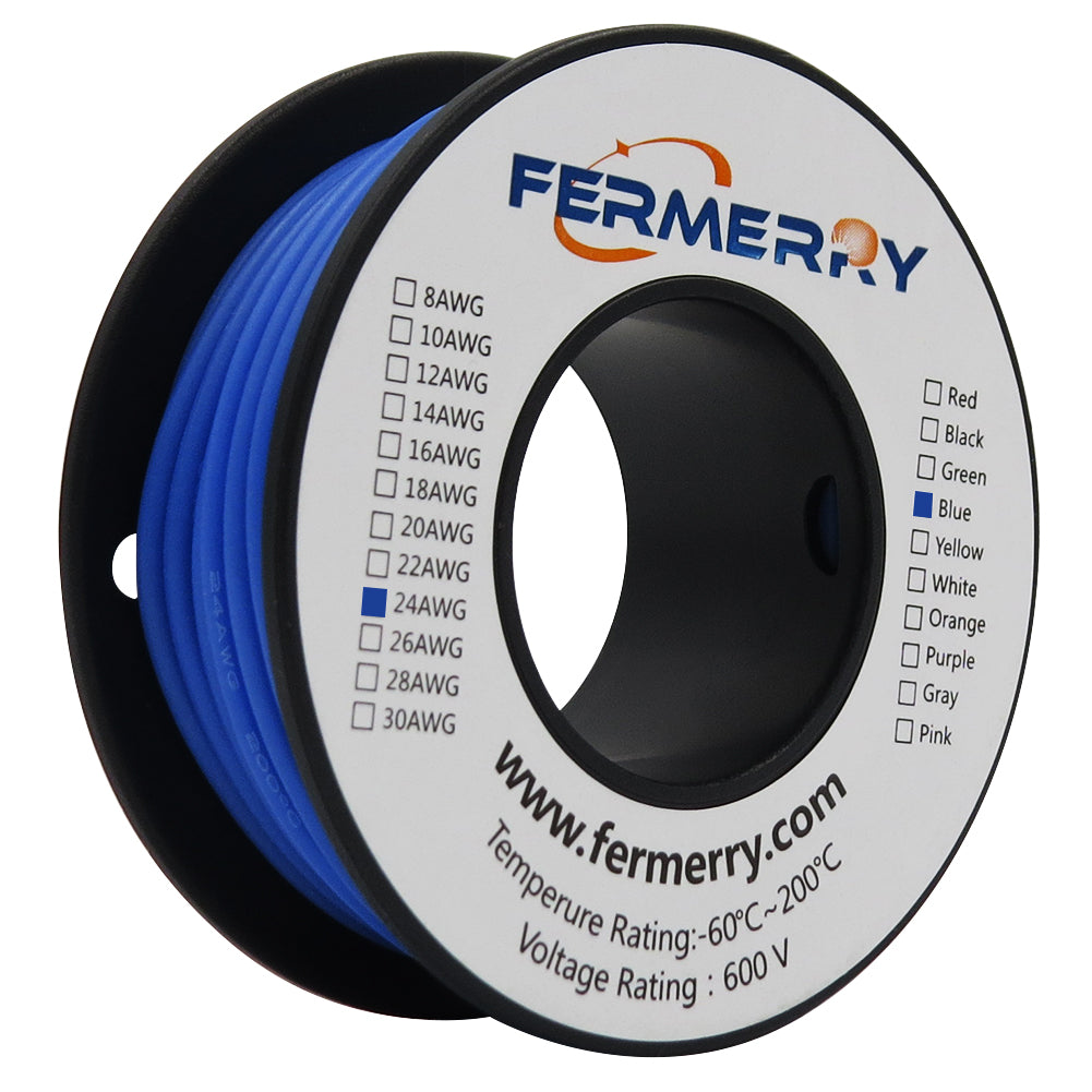 Fermerry 26 AWG Stranded Wire Boat Electrical Wire 26 Gauge